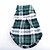 cheap Dog Clothes-Cat Dog Shirt / T-Shirt Plaid / Check Classic Casual / Daily Dog Clothes Red Blue Green Costume Cotton XS S M L