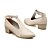 abordables Tacones de mujer-Mujer Zapatos Semicuero Primavera Verano Otoño Invierno Tacón Cuadrado Talón de bloque Para Vestido Negro Plata Beige Marrón