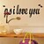 cheap Wall Stickers-P.S I Love You Wall Decal Zooyoo8180 Decorative DIY Adesivo De Parede Removable Vinyl Wall Sticker