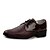 preiswerte Herrenschnürschuhe-Flach - Flach - Herrenschuhe - Oxfords (Leder , Schwarz/Braun)