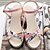 Χαμηλού Κόστους Γυναικεία Σανδάλια-Γυναικεία παπούτσια Δερματίνη Ενιαίο Τακούνι Ανοιχτή Μύτη Πέδιλα Φόρεμα Μπλε/Ροζ/Άσπρο