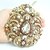 billige Brocher-kvinder tilbehør guld-tone topas rhinestone krystal blomst broche art deco krystal broche bouquet kvinder smykker