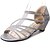 cheap Women&#039;s Sandals-Women&#039;s Shoes Chunky Heel Open Toe Sandals Dress Black/Silver/Beige