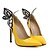 זול נעלי עקב לנשים-נשים נעליים דמוי עור אביב קיץ סתיו עקב סטילטו עבור שמלה שחור צהוב