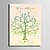 cheap Signature Frames &amp; Platters-E-HOME® Personalized Fingerprint Painting Canvas Prints -The Color of The Tree (Includes 12 Ink Colors)