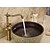 cheap Bathroom Sink Faucets-Bathroom Sink Faucet - Rotatable Antique Brass Centerset One Hole / Two Handles One Hole