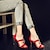 cheap Women&#039;s Sandals-Women&#039;s Shoes Stiletto Heel Heels Sandals Dress Black/Red