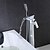 Недорогие Смесители для ванны-Смеситель для ванны - Современный Хром Свободно стоящий Керамический клапан Bath Shower Mixer Taps / Одной ручкой одно отверстие
