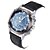 cheap Watches-Men&#039;s Wrist Watch Quartz Japanese Quartz Quilted PU Leather Black / White / Blue 30 m Water Resistant / Waterproof Alarm Calendar / date / day Analog - Digital White Black Blue / Chronograph / LCD