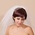 Недорогие Свадебные вуали-Три слоя Закруглённый край Свадебные вуали Головные украшения с вуалью с Гребень в виде цветка Тюль / Классическая