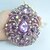 cheap Brooches-Women Accessories Gold-tone Lavender Rhinestone Crystal Flower Brooch Art Deco Crystal Brooch Bouquet