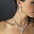cheap Jewelry Sets-Vintage Flashion Women‘s Silver/Alloy Wedding/Party Jewelry Set Flower Necklace Earring Drop Diamond For BridalImitation Diamond Birthstone
