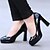 cheap Women&#039;s Heels-Women&#039;s Shoes Chunky Heel Round Toe Pumps/ Dress Black/Pink