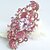 cheap Brooches-Women Accessories Gold-tone Pink Rhinestone Crystal Flower Brooch Art Deco Crystal Brooch Bouquet Women Jewelry