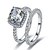 cheap Rings-3Carat Cushion Cut Diamond Rings Set for Women Infinity Wedding Band Sterling Silver 925 Engagement Jewelry Propose