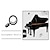 abordables Autocollants muraux-stickers muraux stickers muraux, piano de style de musique pvc stickers muraux