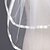 abordables Voiles de Mariée-Deux couches Bord ruban Voiles de Mariée Voiles longueur coude avec Ruban 31,5 in (80cm) Tulle / Ovale