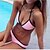 voordelige Bikini&#039;s &amp; Badmode-Dames Zwemkleding Bikini Zwempak Zwart Wit Roze Blauw Paars Halternek Badpakken Verband
