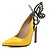 abordables Tacones de mujer-Mujer Zapatos Semicuero Primavera Verano Otoño Tacón Stiletto Para Vestido Negro Amarillo