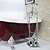 cheap Bathtub Faucets-Antique Floor Mounted Handshower Included Floor Standing with  Ceramic Valve Two Handles Two Holes for  Chrome , Bathtub Faucet