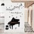 abordables Autocollants muraux-stickers muraux stickers muraux, piano de style de musique pvc stickers muraux