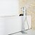 cheap Bathtub Faucets-Bathtub Faucet - Contemporary Chrome Floor Mounted Ceramic Valve Bath Shower Mixer Taps / Single Handle One Hole