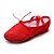 abordables Chaussures de Ballet-Femme Chaussures de Ballet Plate Talon Plat Cuir Toile Lacet Noir / Rouge / Beige