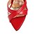 abordables Sandales femme-Femme Chaussures Cuir Eté Kitten Heel Boucle pour Décontracté De plein air Habillé Blanc Rouge