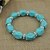 cheap Bracelets-Polygon carved turquoise bracelets