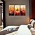זול ציורי נוף-ציור שמן צבוע-Hang מצויר ביד - L ו-scape מודרני בַּד / שלושה פנלים