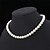 abordables Collier-Collier Choker / Ras de Cou Collier Femme Perle Perle Noir Blanc Rétro Vintage Soirée Travail Simple Mignon Ajustable Blanc Noir Colliers Tendance Bijoux pour Quotidien