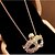 cheap Necklaces-Women&#039;s Pendant Necklace Luxury Imitation Diamond Alloy Gold Necklace Jewelry For