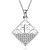 cheap Necklaces-Fashion Style 925 Sterling Silver Jewelry Geometric Squares Pave Zircon Pendant Necklace for Women