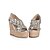 cheap Women&#039;s Sandals-Women&#039;s Casual Dress Summer Pearl Sparkling Glitter Zipper Platform Wedge Heel Leatherette Silver Gold