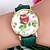 cheap Women&#039;s Watches-Colour Rose Women PU Leather Band   Wristwatch(Green)(1Pcs) Cool Watches Unique Watches