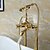 cheap Bathtub Faucets-Bathtub Faucet - Antique Ti-PVD Free Standing Ceramic Valve Bath Shower Mixer Taps / Two Handles Two Holes