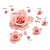tanie Naklejki ścienne-naklejki ścienne naklejki ścienne styl romantyczny różowy kwiat wzrosła Naklejki ścienne pcv
