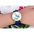 cheap Women&#039;s Watches-Colour Flower Women PU Leather Band    Wristwatch(Blue)(1Pcs) Cool Watches Unique Watches