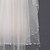 cheap Wedding Veils-Two-tier Pearl Trim Edge Wedding Veil Elbow Veils with Pearl 35.43 in (90cm) Tulle / Angel cut / Waterfall