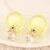 Χαμηλού Κόστους Μοδάτα Σκουλαρίκια-Λευκό Μπάλα Προσομειωμένο διαμάντι Σκουλαρίκια Γλυκά κυρίες Εξατομικευόμενο Ευρωπαϊκό Κοσμήματα Μπλε / Ροζ / Πράσινο Ανοικτό Για