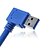 preiswerte USB-Kabel-30cm USB 3.0 rechten Winkel von 90 Grad-Verlängerungskabel Stecker auf Buchse Adapterkabel blau