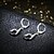 cheap Earrings-Women&#039;s AAA Cubic Zirconia Stud Earrings Dangle Earrings Drop Fashion European Simple Style Bridal Zircon Cubic Zirconia Silver Plated Earrings Jewelry Silver For Party Wedding Casual Daily