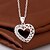 abordables שרשראות-Women&#039;s Round Single Strand Heart Shape Cubic Zirconia Rhinestone Sterling Silver Cubic Zirconia Rhinestone Silver Wedding Party Special