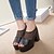 cheap Women&#039;s Sandals-Women&#039;s Outdoor Office &amp; Career Dress Summer Zipper Platform Chunky Heel Comfort Leather Black White