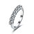 baratos Anéis-Anéis Mulheres Strass Prata / Pedaço de Platina Prata / Pedaço de Platina 4.0 / 5 / 6 / 7 / 8 / 8½ / 9 / 9½ Prata
