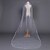 cheap Wedding Veils-Wedding Veil One-tier Chapel Veils Pencil Edge 118.11 in (300cm) Tulle White Ivory