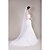 cheap Wedding Veils-One-tier Lace Applique Edge Wedding Veil Chapel Veils with Appliques Tulle / Angel cut / Waterfall