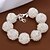 cheap Bracelets-Lovely Generous Women&#039;s White Tennis Brass Silver Plated Strand Bracelet(White)(1Pc)