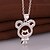 cheap Necklaces-Women&#039;s Sterling Silver Cubic Zirconia Rhinestone - Round Single Strand Animal White Necklace For Wedding Party Special Occasion