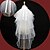 cheap Wedding Veils-Four-tier Pencil Edge Wedding Veil Elbow Veils with Pearl / Ruched 43.31 in (110cm) Lace / Tulle / Angel cut / Waterfall